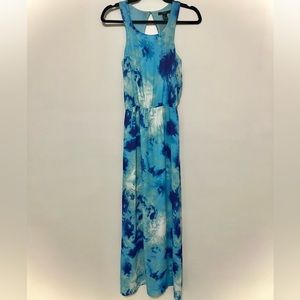SOLD Forever 21 - maxi watercolour sundress with back cut out. SM